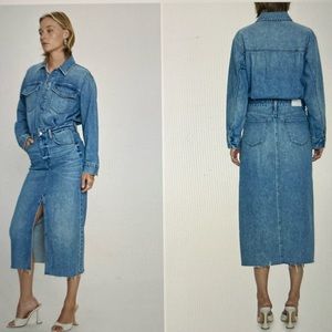 Amira LS Denim Midi Dress | Size Small
